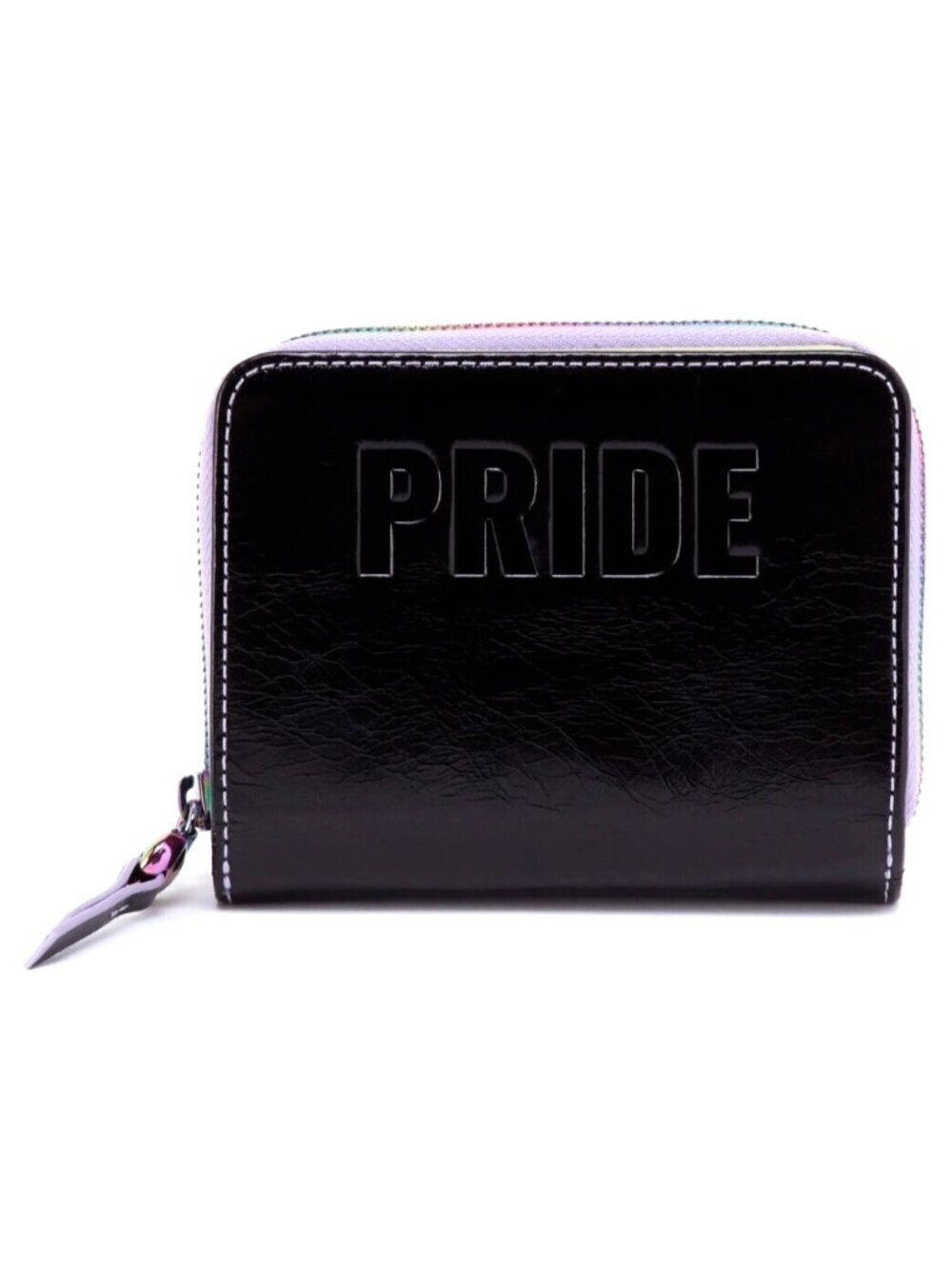 HOBO Pride Women's Leather Bifold Zip Wallet Card ID Holder Purse in Black